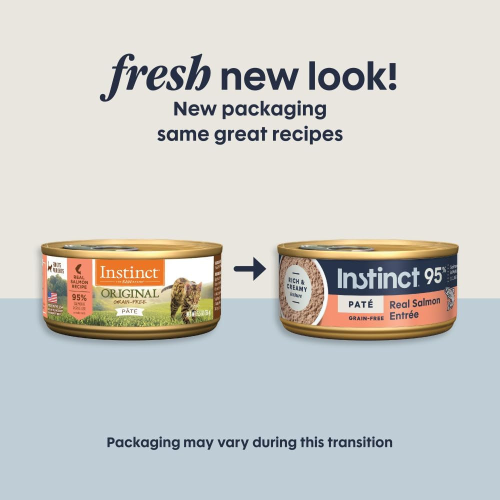 Original Grain Free Real Salmon Recipe Natural Wet Canned Cat Food by Nature'S Variety, 5.5 Oz. Cans (Case of 12) | Rich & Creamy Pate Texture, High Protein, Real Salmon, Whole-Food Ingredients, Grain-Free, Hydration Support