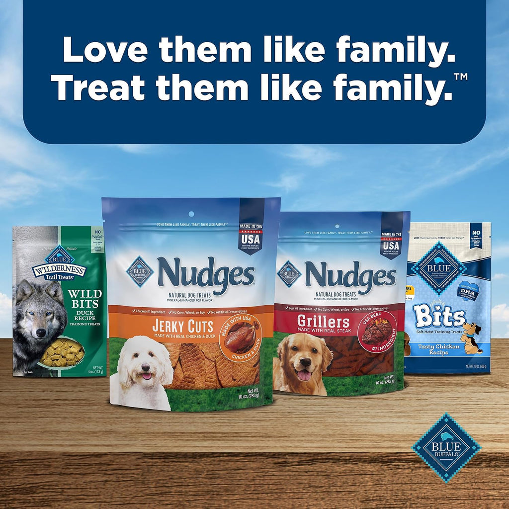 Nudges Jerky Cuts Chicken & Duck Dog Treats, 16 Oz | Real Chicken & Duck First, Made in the USA, No Corn, Wheat, or Soy