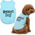 Dog Shirt Mommy’S Boy Pet Shirt – 100% Cotton Shirts for Large Dogs – Blue Sleeveless Puppy Clothes – Lightweight and Breathable Dog Apparel – Boy Dogs Clothes - Stretchy Dog Shirt