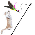 Darzheoy Cat Toys Feather Toy, Retractable Wand and Teaser with Bell Refills, Interactive Catcher and Funny Exercise for Kitten