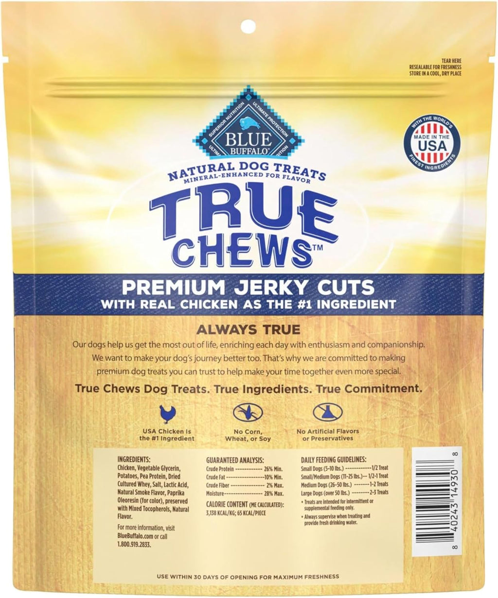 True Chews Premium Jerky Cuts Chicken Dog Treats, 12 Oz | Real Chicken First, Tender & Tasty, Made in the USA, No Artificial Preservatives