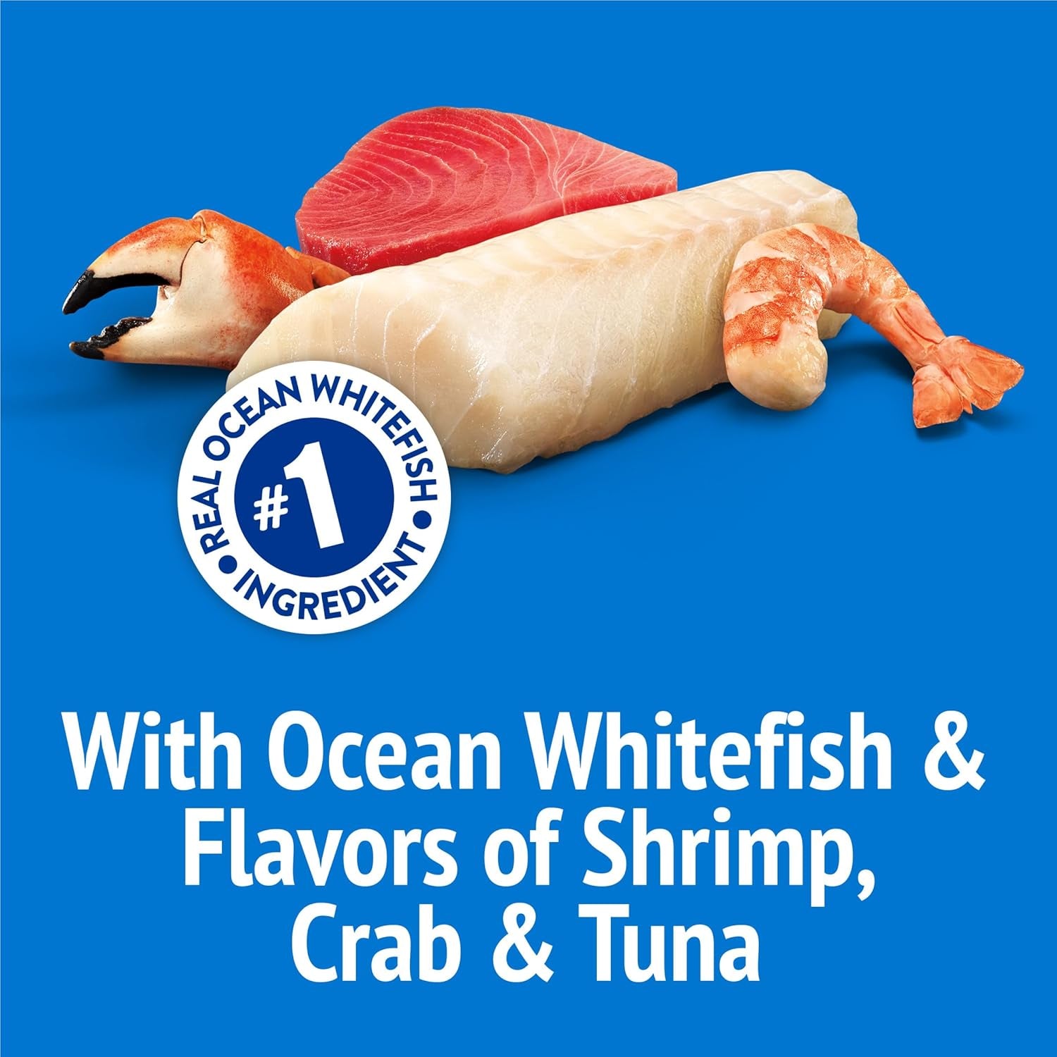 Purina Party Mix Beachside Crunch Treats, 30 Oz Pouch | Made with Real Ocean Whitefish as the Number One Ingredient, with Shrimp, Crab and Tuna Flavors in Every Bite for Adult Cats