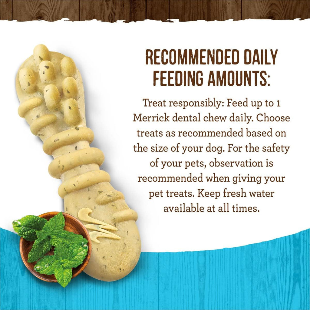 Fresh Kisses Natural Dental Chews Toothbrush Treat Shape Infused with Real Mint for Tiny Dogs 5-15 Lbs - 20 Ct. Bag