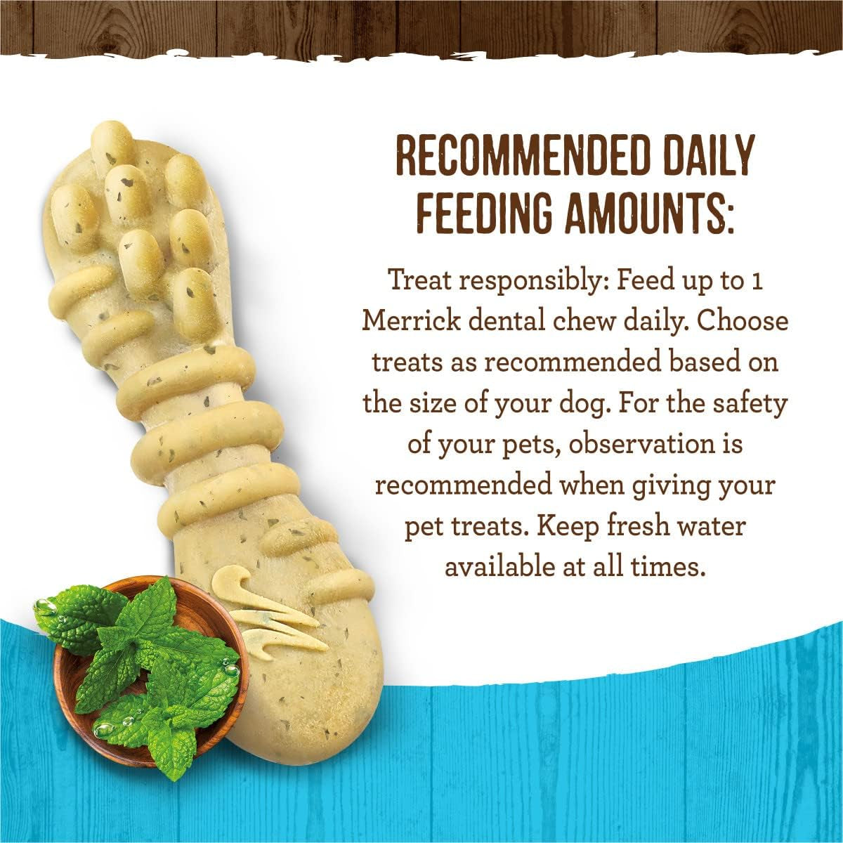 Fresh Kisses Natural Dental Chews Toothbrush Treat Shape Infused with Real Mint for Tiny Dogs 5-15 Lbs - 20 Ct. Bag