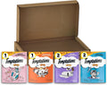 Cat Treats Classic Crunchy and Soft Cat Treats Variety Pack, 6.3 Oz. Pouches (Pack of 6) | Dairy, Tuna, Shrimp & Turkey Flavors, under 2 Calories per Treat, 100% Complete & Balanced for Adult Cats, Resealable Pouches