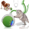 Interactive Cat Toy Automatic Moving Ball, Indoor Cats, Rechargeable, Green | Interactive Toys for Cats, Motion Activated Dog Toy for Small Dogs, 3 Speed Modes, Rechargeable, Quiet Silicone