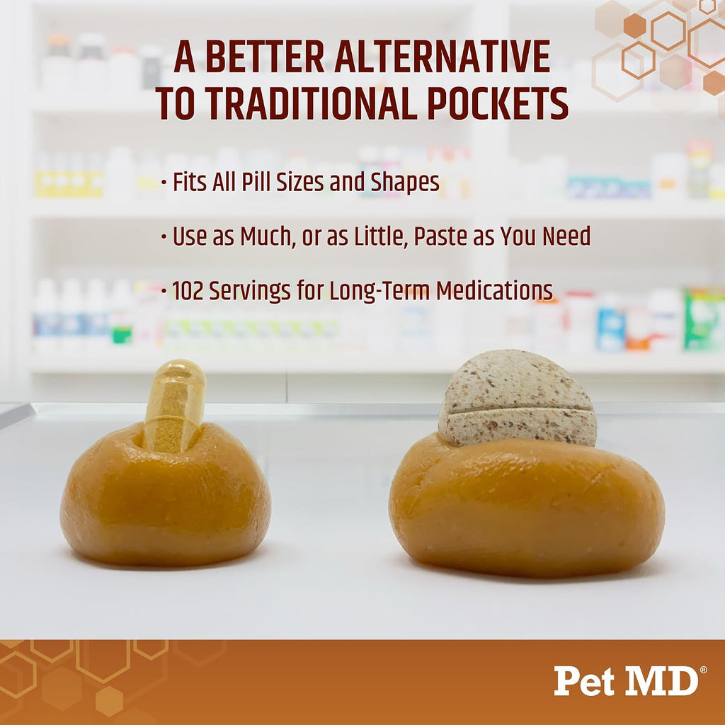 Wrap a Pill Peanut Butter Flavor Pill Paste for Dogs - Make a Pocket or Pouch to Hide Pills & Medication - 8 Oz (Pack of 2)
