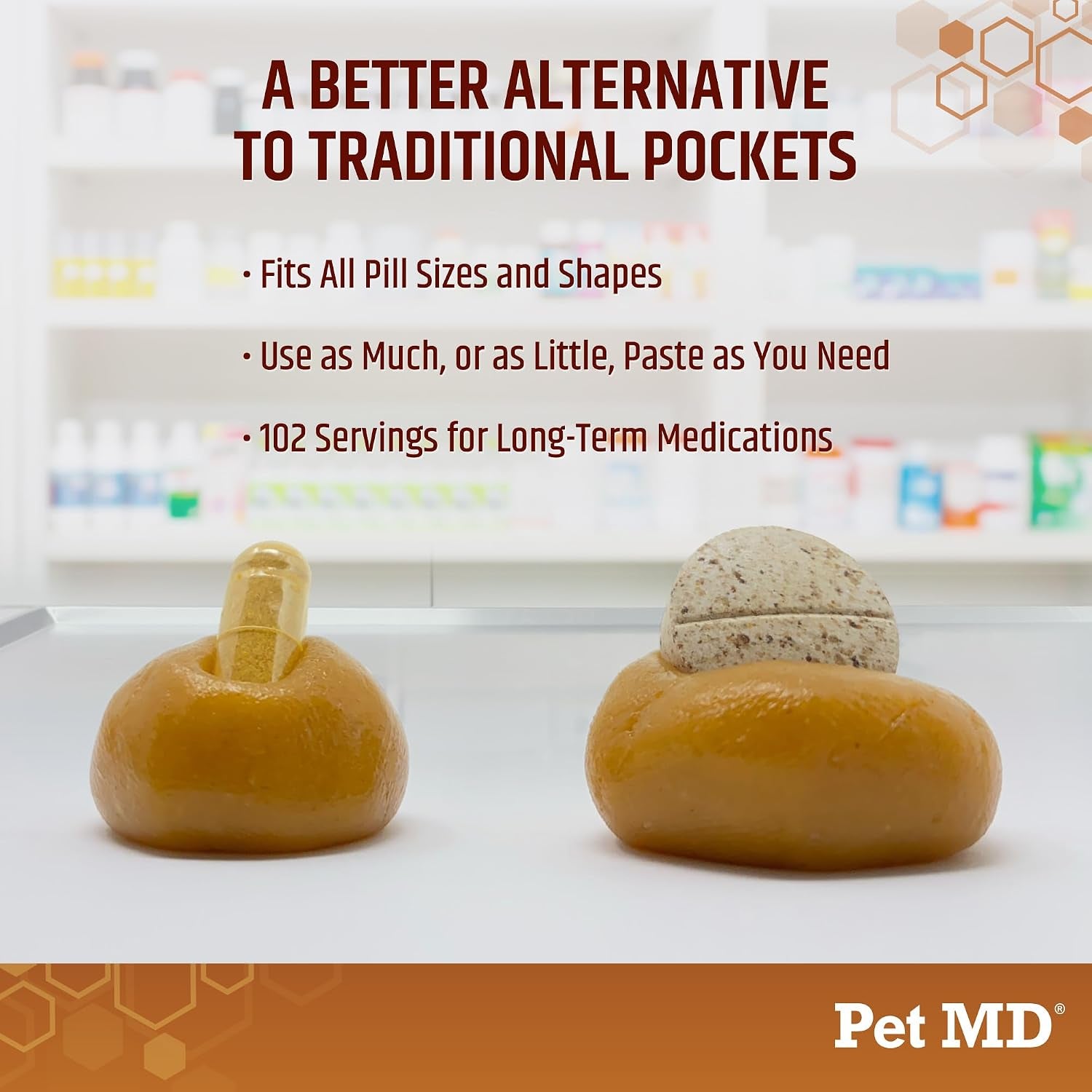 Wrap a Pill Peanut Butter Flavor Pill Paste for Dogs - Make a Pocket or Pouch to Hide Pills & Medication - 8 Oz (Pack of 2)