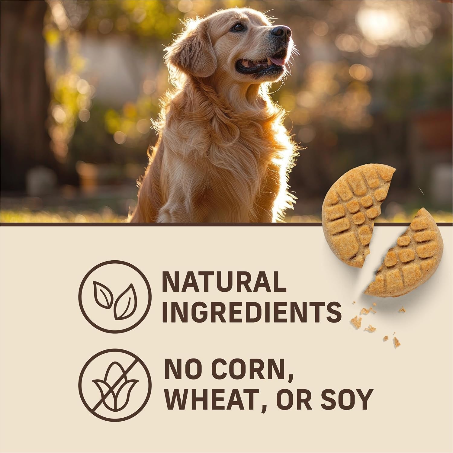 Oven Baked Dog Treats, Natural Cookies for Dogs, Paw’Some P’Nut Butter Cookie with Real Peanut Butter