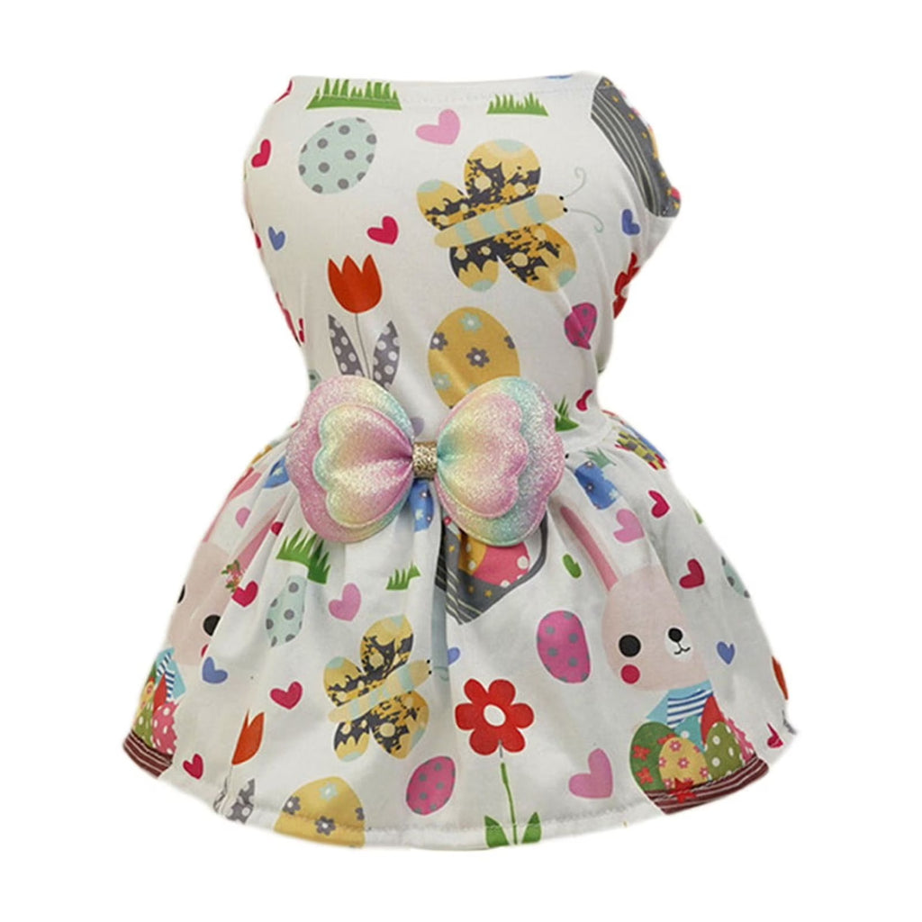 Easter Egg Dog Dress,Dog Clothes for Small Dogs,Girl Dog Clothes,Pet Summer Clothes Apparel for Dogs and Cats (Easter Egg,Size M)