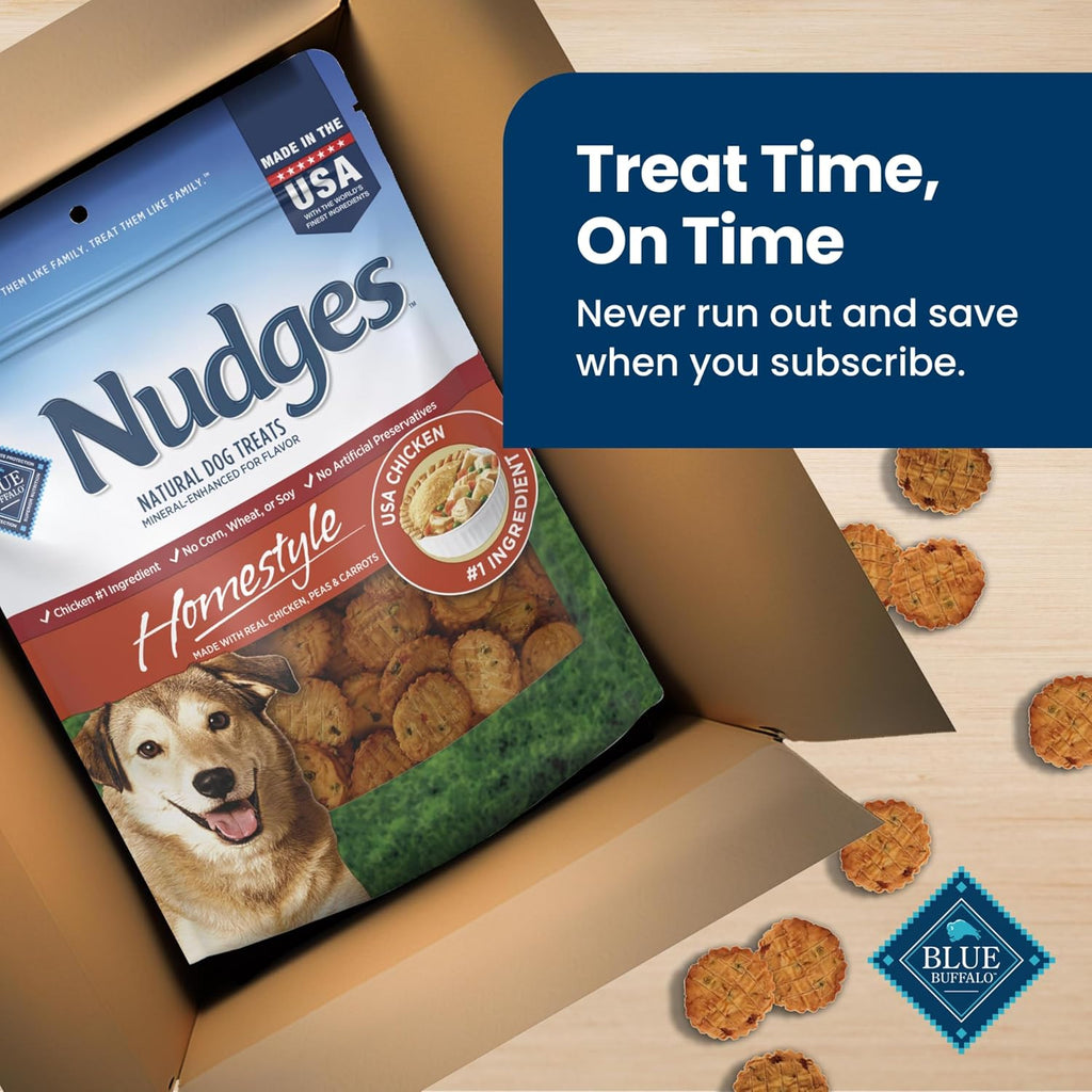 Nudges Homestyle Chicken Dog Treats, 16 Oz | Real Chicken First, with Peas & Carrots, Made in the USA, No Corn, Wheat, or Soy