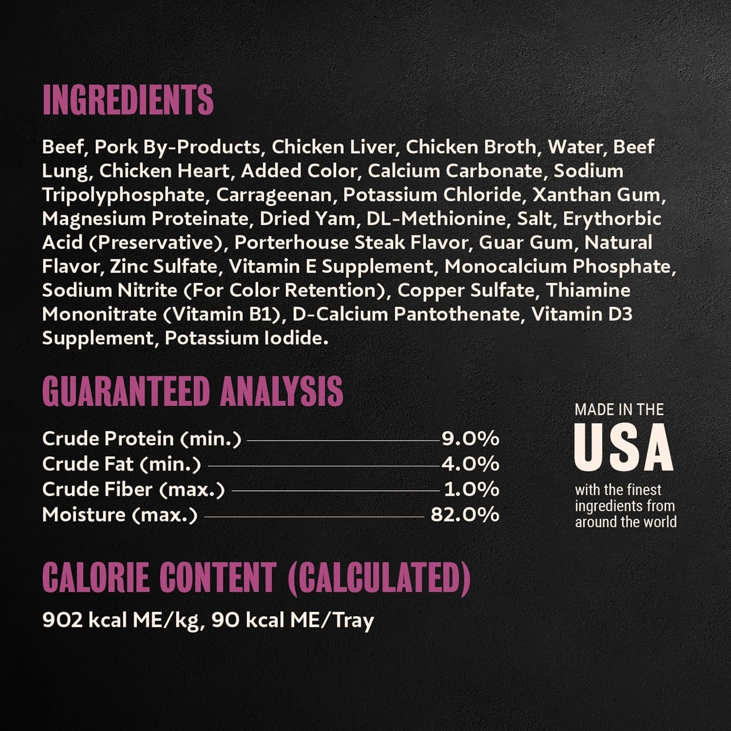 Classic Loaf Wet Dog Food, Porterhouse Steak, 3.5 Oz, 24 Count | Made in USA, Real Beef #1 Ingredient, Slow-Cooked Tender Texture, Easy Peel Trays, No Fillers/Added Sugar/Artificial Flavor