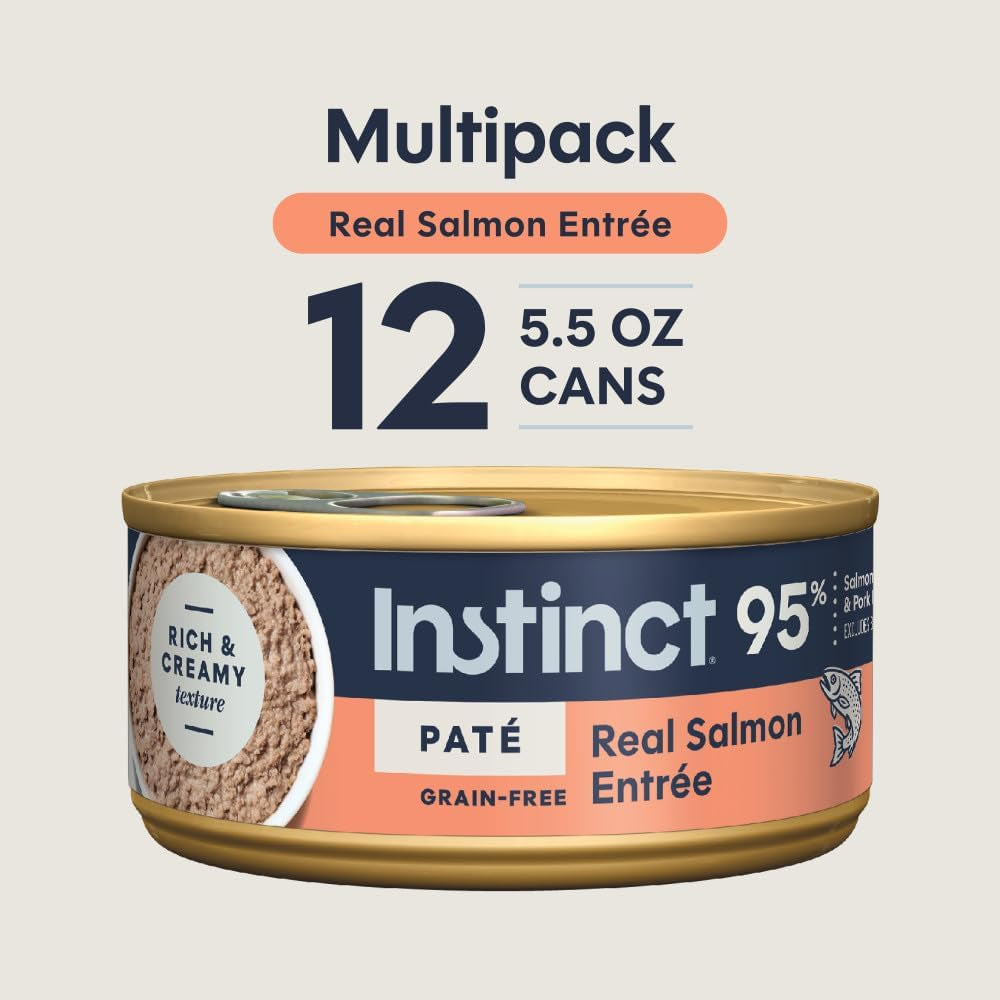 Original Grain Free Real Salmon Recipe Natural Wet Canned Cat Food by Nature'S Variety, 5.5 Oz. Cans (Case of 12) | Rich & Creamy Pate Texture, High Protein, Real Salmon, Whole-Food Ingredients, Grain-Free, Hydration Support