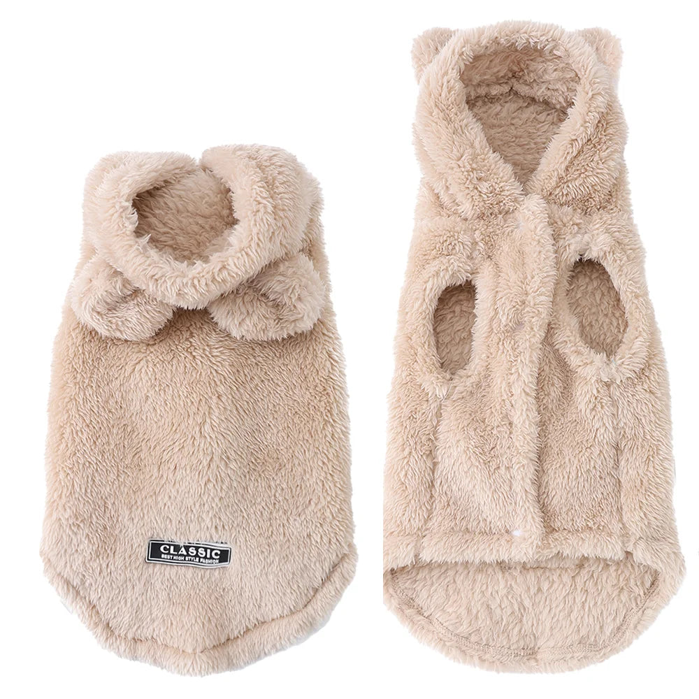 Fleece Warm Cat Costume for Winter Autumn Cute Soft Cats Clothes for Small Medium Dog Kitty Kitten Sweater Funny Pet Coat Sphynx