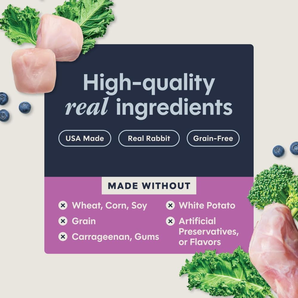 Original Grain Free Real Rabbit Recipe Natural Wet Canned Cat Food, 3 Oz. Cans (Case of 24) | Rich & Creamy Pate Texture, High Protein, Real Rabbit, Whole-Food Ingredients, Grain-Free, Hydration Support