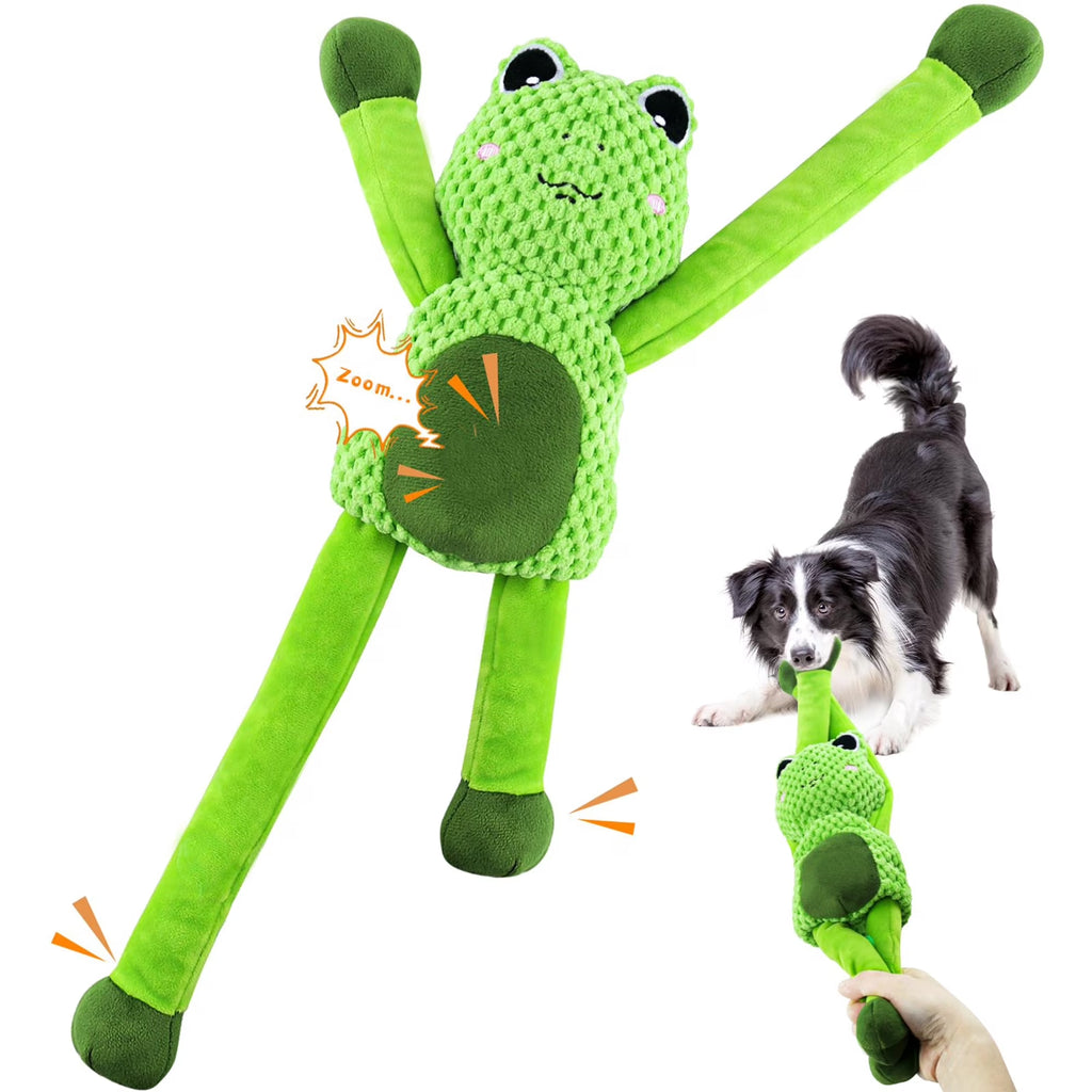 Large Squeaky Dog Toys Plush Stuffed Dog Chew Toy with Soft Fabric Interactive Puppy Toys to Keep Them Busy