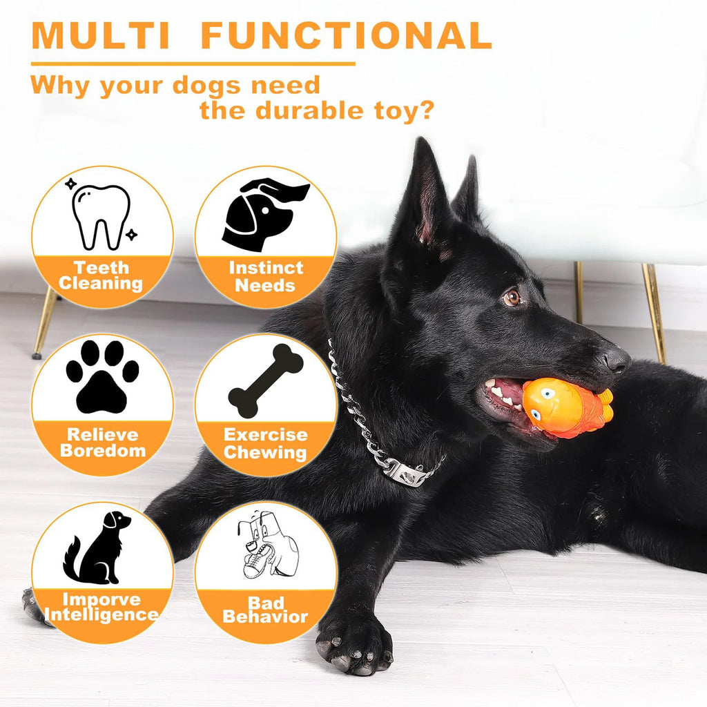 Tough Dog Toys for Aggressive Chewers Large Breeds, Durable Dog Toys to Keep Them Busy, Dog Chew Toys, Indestructible Dog Toys for Large Dogs, Squeaky Dog Toys, Super Chewer Dog Pool Toys