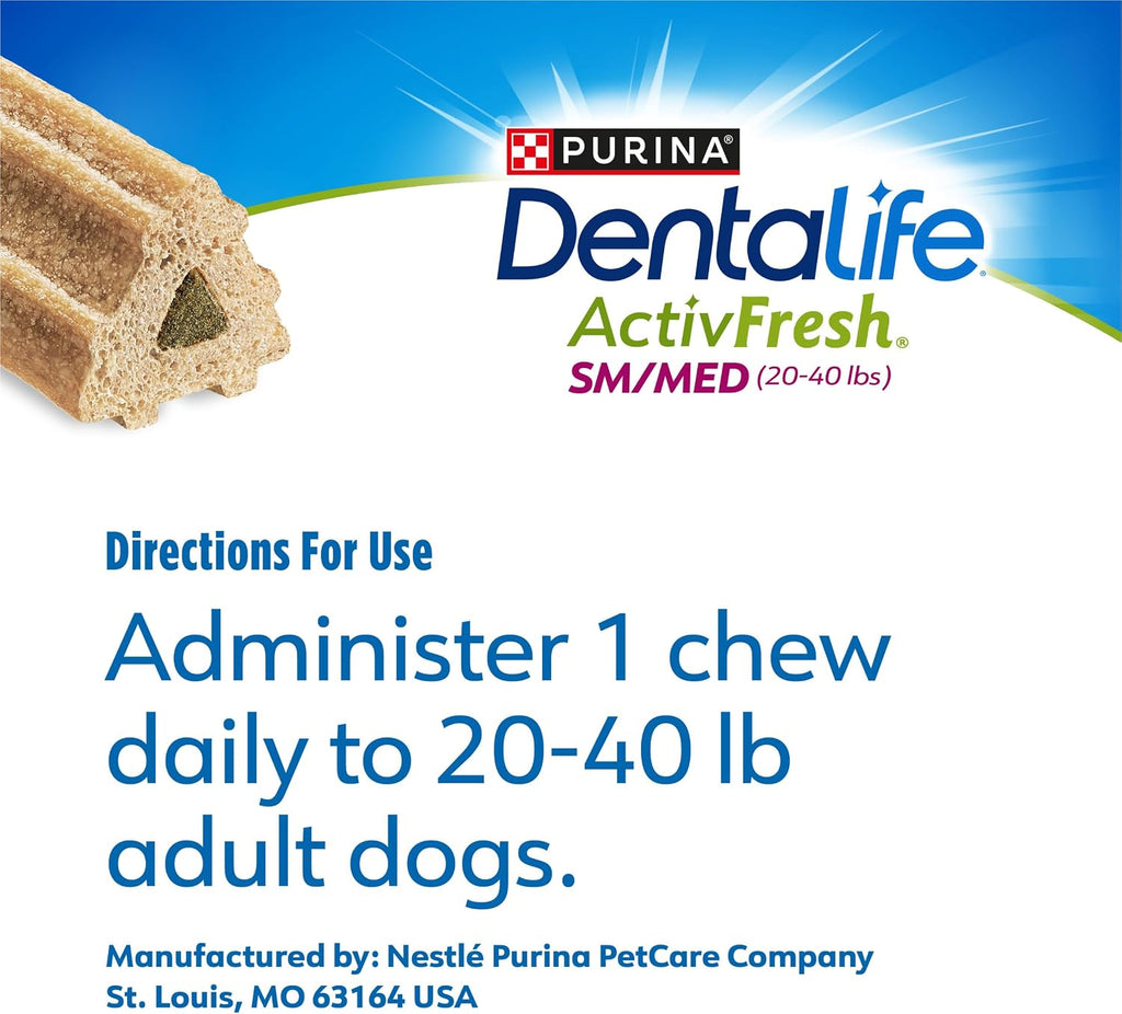 Activfresh Dog Chews for Small and Medium Dogs 20-40 Lbs., Dental Chews to Freshen Breath, Chicken Flavor, 15.5 Oz., 21 Chews - 21 Ct. Pouch