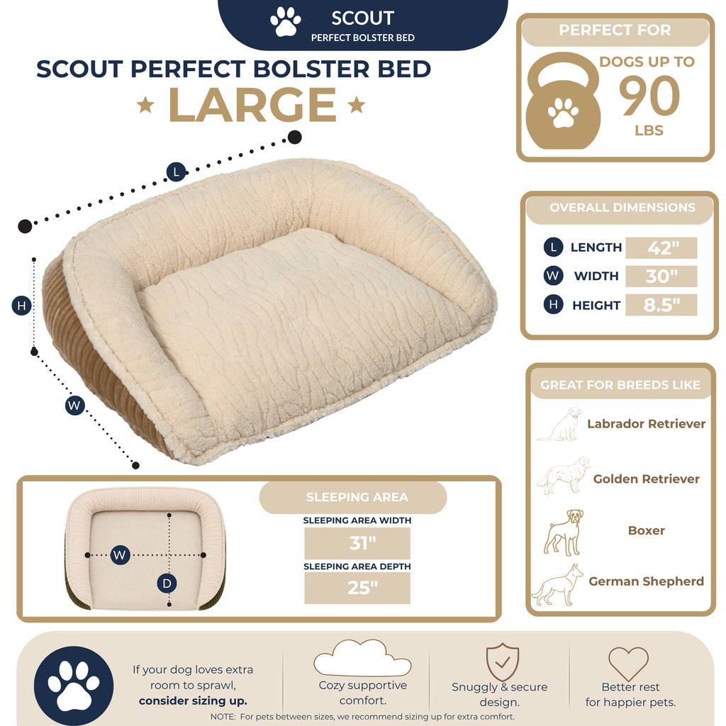 Scout Perfect Bolster Dog Bed