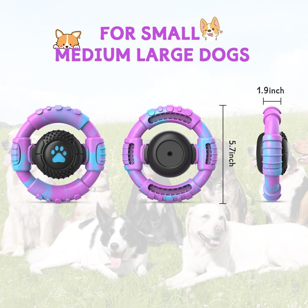 Dog Toys for Aggressive Chewers Large Medium Small Breed Indestructible | Durable Tough Dog Chew Toys to Keep Them Busy, Nylon Rubber Interactive Dog Toys