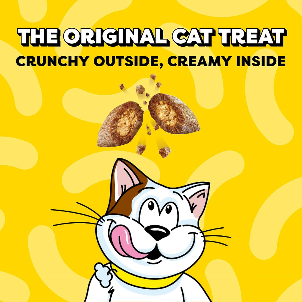 Classic Crunchy and Soft Cat Treats, Savory Salmon, 3 Oz, 12Pk | Tartar Control, Crunchy Outside, Soft Inside, under 2 Calories per Treat, 100% Complete & Balanced, Resealable Pouches