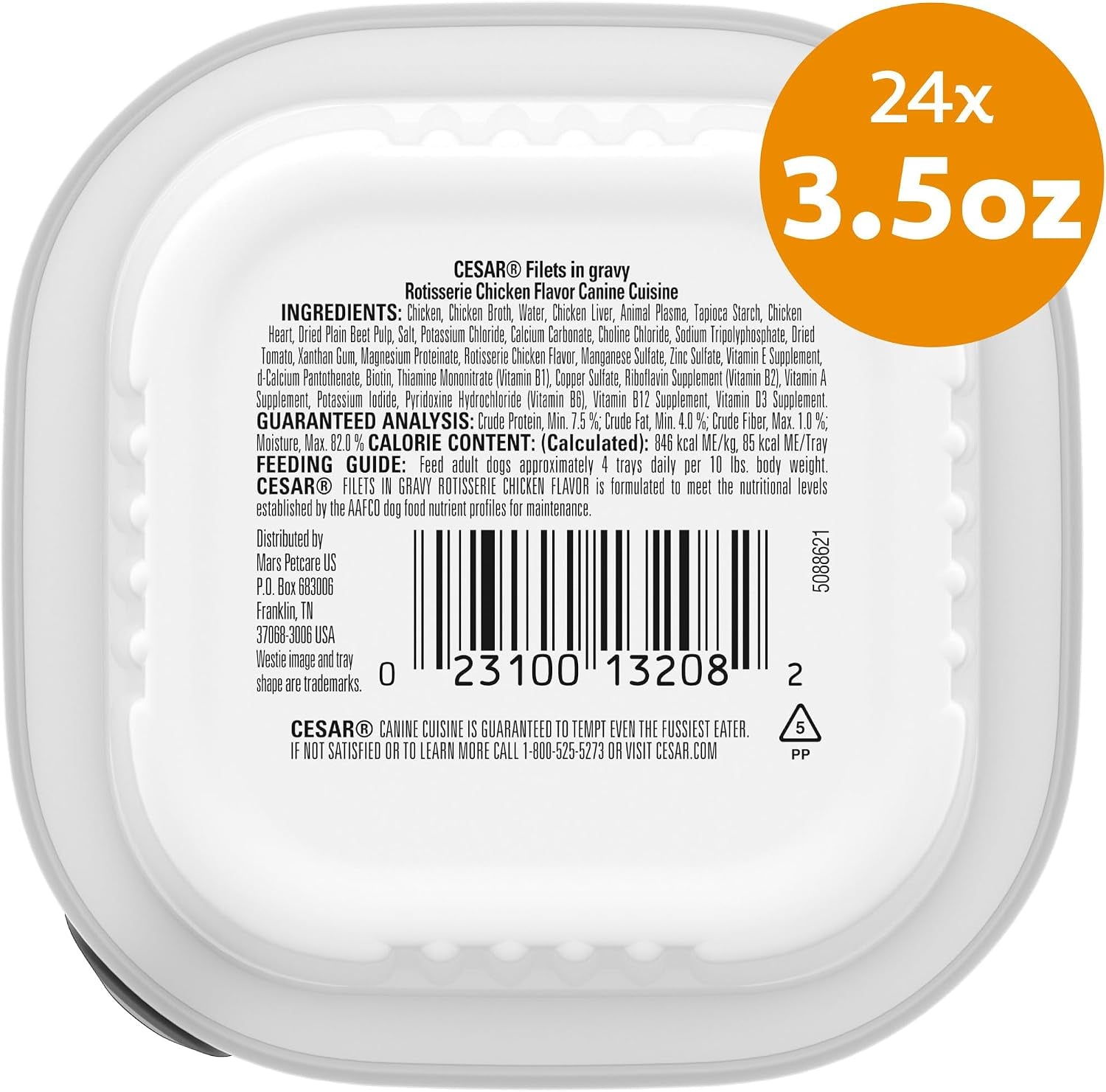 Filets in Gravy Wet Dog Food, Rotisserie Chicken, 3.5 Oz, 24 Count | Real Chicken #1 Ingredient, Easy to Digest, No Fillers or Artificial Flavors, Can Be Used as Food Topper, Easy Peel Trays