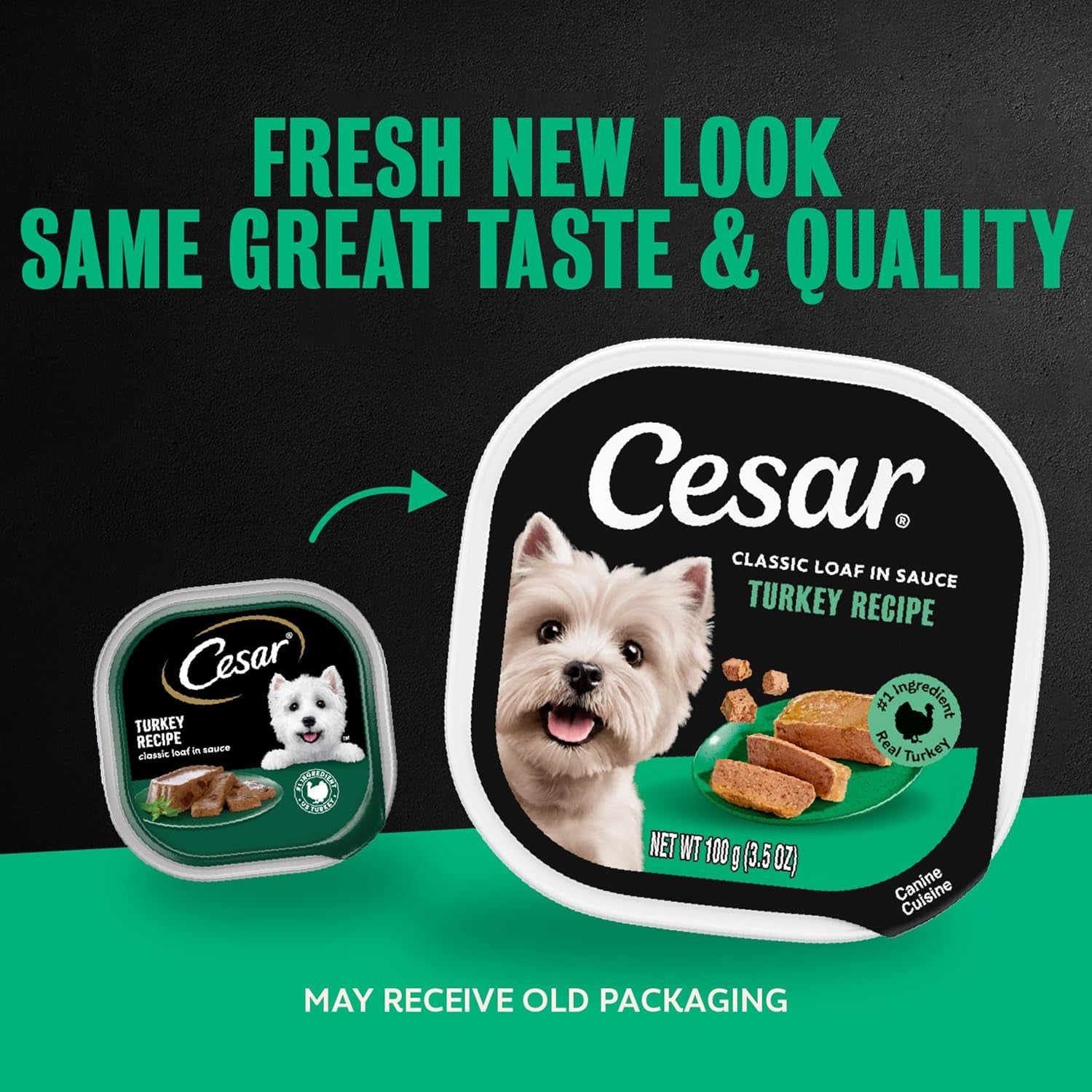 Classic Loaf in Sauce Wet Dog Food, Turkey Recipe, 3.5 Oz, 24 Count | Made in USA, Real Turkey #1 Ingredient, No Fillers, No Added Sugar, No Artificial Flavors, Slow-Cooked, Easy Peel Trays
