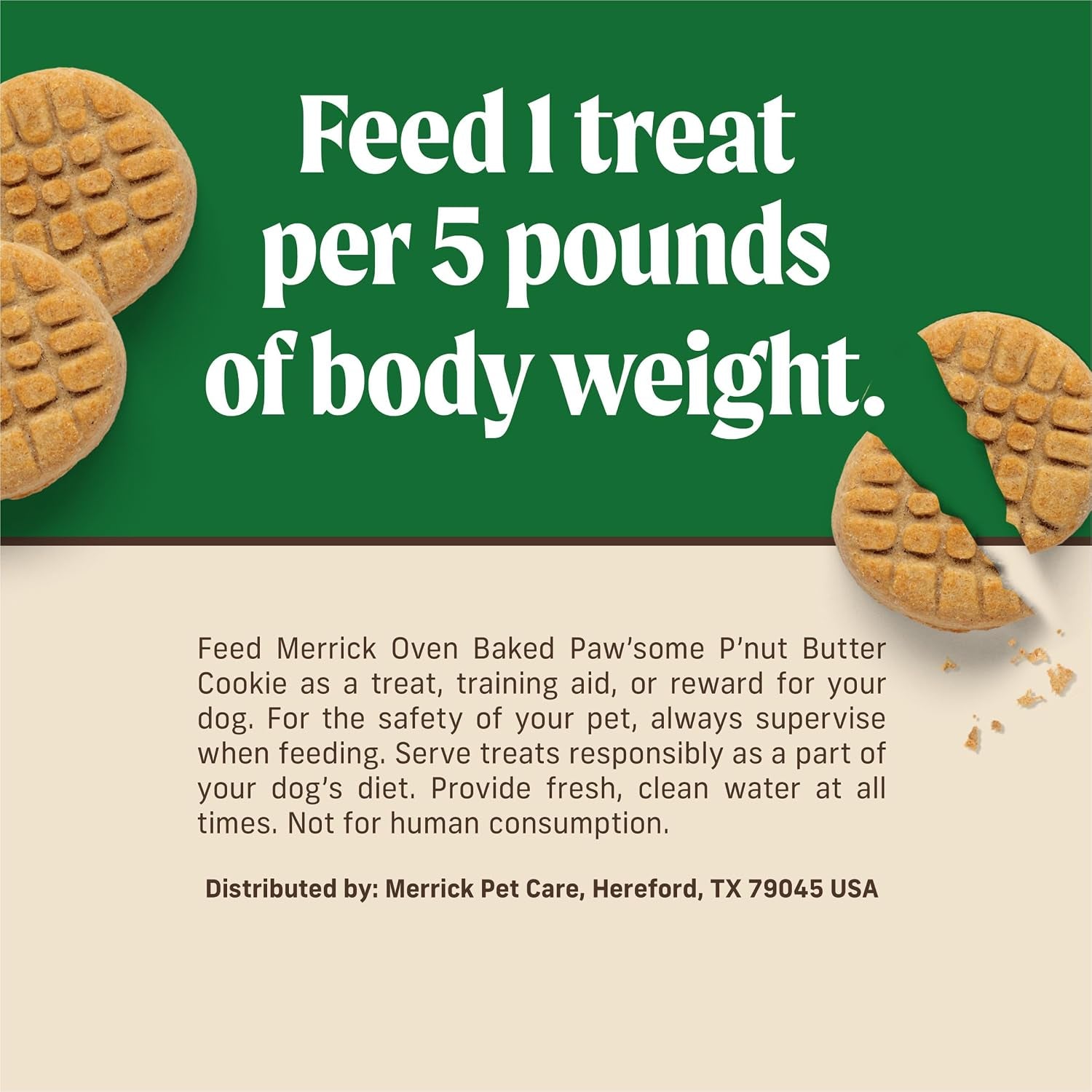 Oven Baked Dog Treats, Natural Cookies for Dogs, Paw’Some P’Nut Butter Cookie with Real Peanut Butter