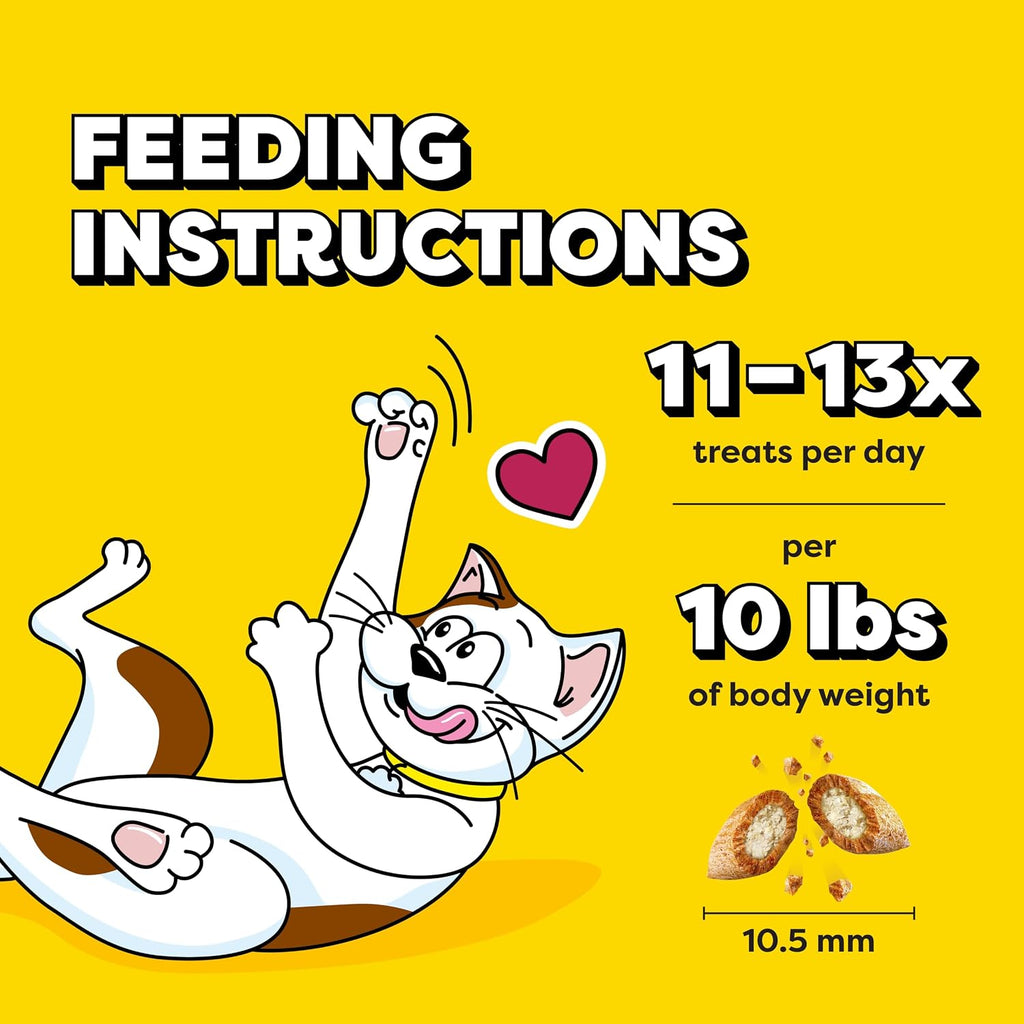 Birthday Crunchy and Soft Cat Treats, Lobster & Beef, 16 Oz | Crunchy Outside, Soft Inside, under 2 Calories per Treat, 100% Complete & Balanced for Adult Cats, Stay-Fresh Resealable Tub