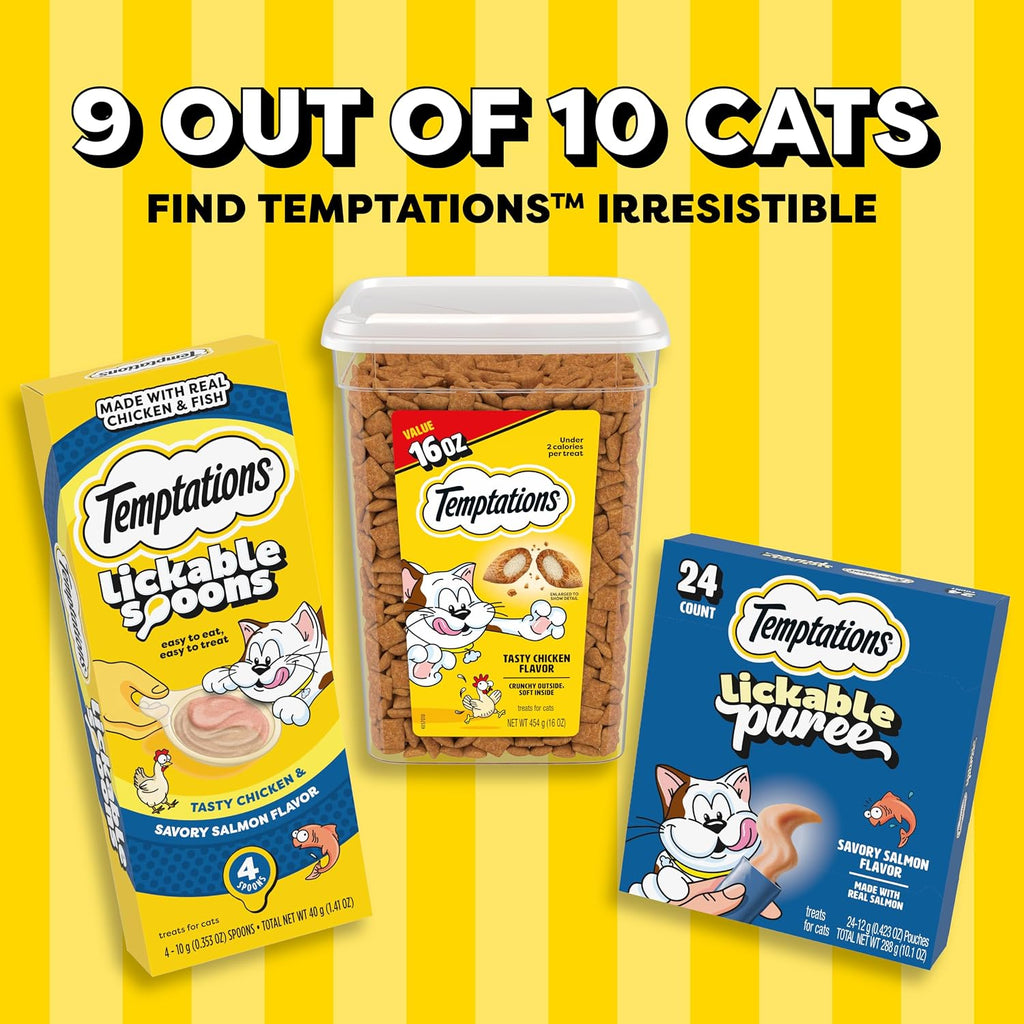 Wacky Blasts Cat Treats, Cluckin' Bacon Flavor, 6.3 Oz, 10 Pack | Chicken, Bacon & Catnip Flavor Bits, Crunchy Outside, Soft Inside, under 2 Cal, 100% Complete & Balanced, Resealable Pouch