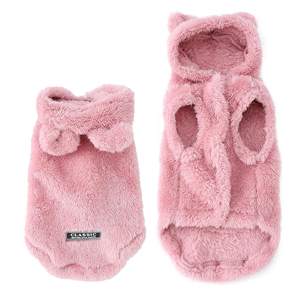 Fleece Warm Cat Costume for Winter Autumn Cute Soft Cats Clothes for Small Medium Dog Kitty Kitten Sweater Funny Pet Coat Sphynx