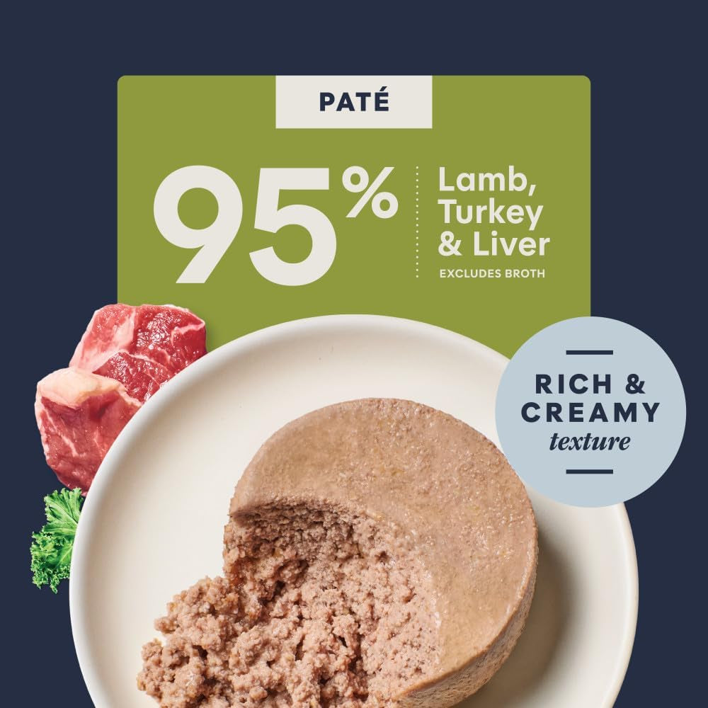 Pate Entrees, Wet Canned Cat Food, Real Lamb, 3 Oz (24 Count) | Rich & Creamy Pate Texture, High Protein, Real Lamb, Whole-Food Ingredients, Grain-Free, Hydration Support