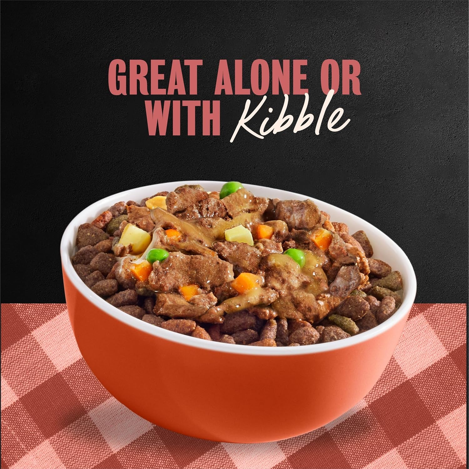 Home Delights Wet Dog Food, Beef Stew in Sauce, 3.5 Oz, 24 Count | Real Beef #1 Ingredient, Easy to Digest, No Fillers/Added Sugar/Artificial Flavors, Use as Meal or Topper, Easy Peel Trays