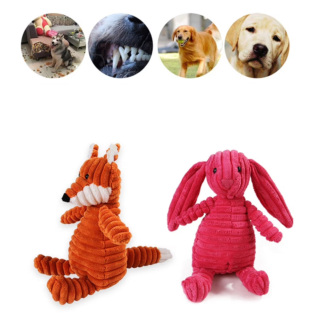 Dog Squeak Toys, No Stuffing Plush Dogs Chew Toy for Small Medium Large Breed Chewer Squeaky Pet Supplies Tough Enduring Puppy Teething Chewing Interactive Toy