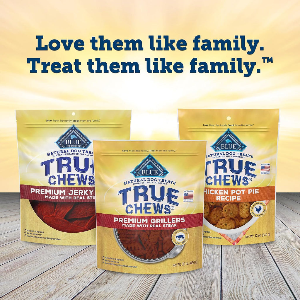True Chews Premium Grillers Steak Dog Treats, 20 Oz | Real Beef First, Charred Grilled Texture, No Chicken By-Product, Corn, Wheat, or Soy