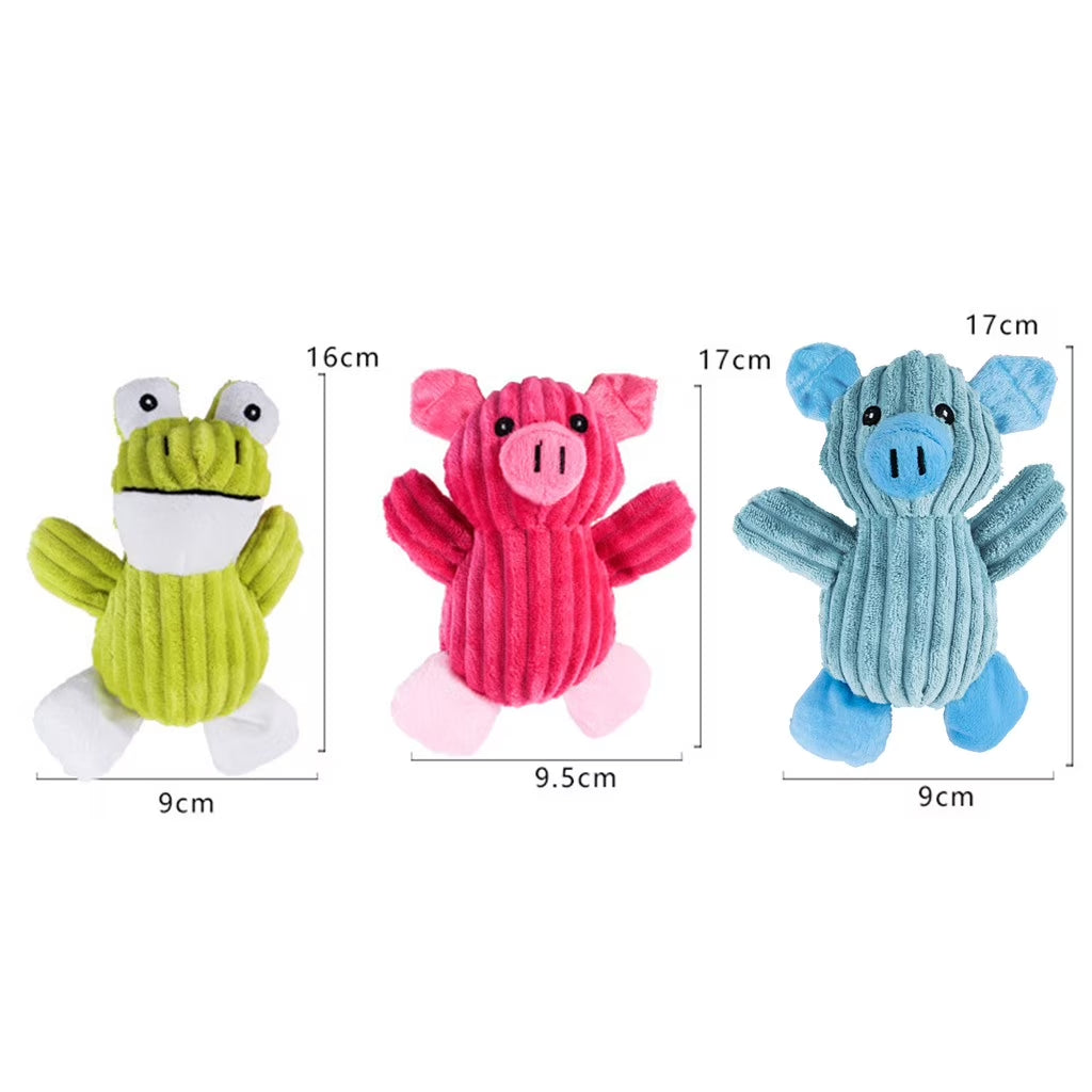 Dog Squeak Toys, No Stuffing Plush Dogs Chew Toy for Small Medium Large Breed Chewer Squeaky Pet Supplies Tough Enduring Puppy Teething Chewing Interactive Toy