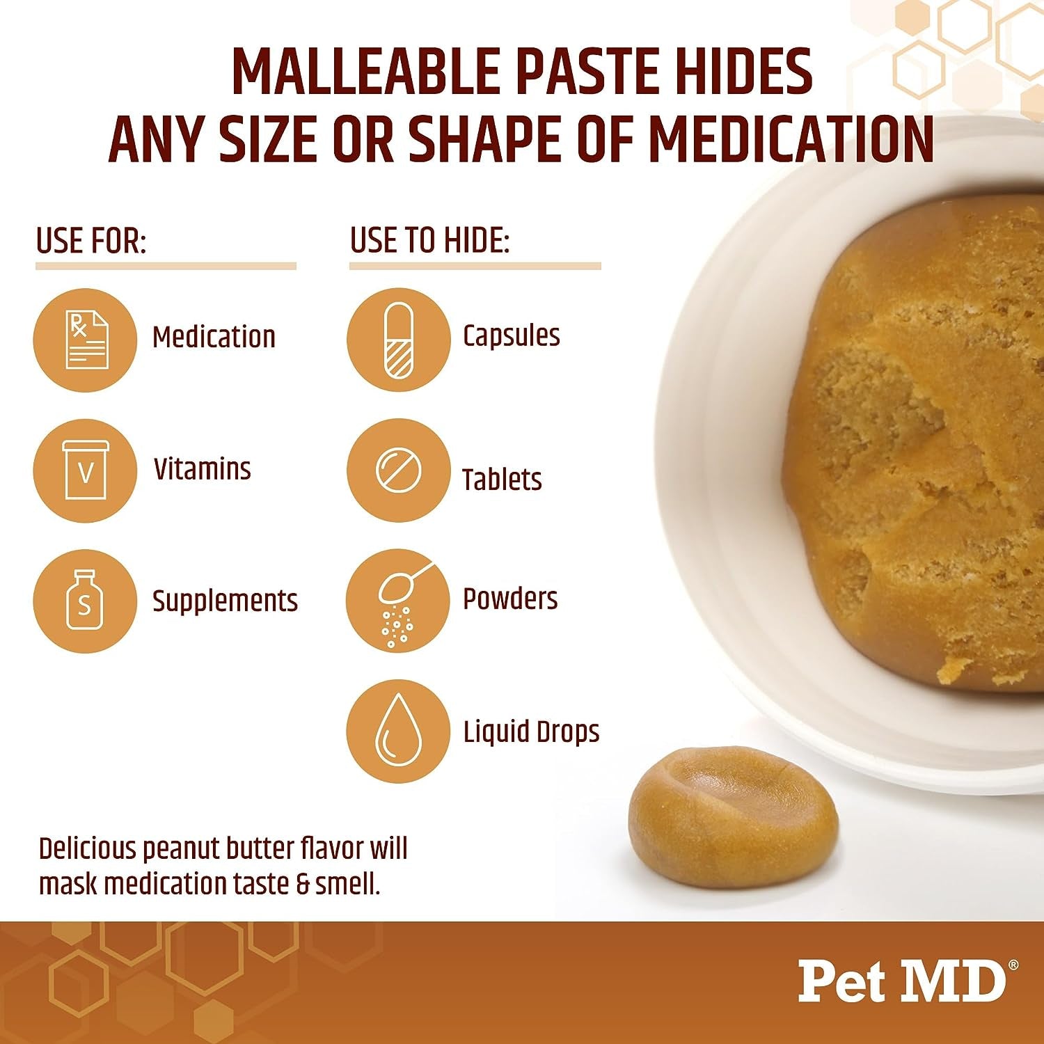 Wrap a Pill Peanut Butter Flavor Pill Paste for Dogs - Make a Pocket or Pouch to Hide Pills & Medication - 8 Oz (Pack of 2)