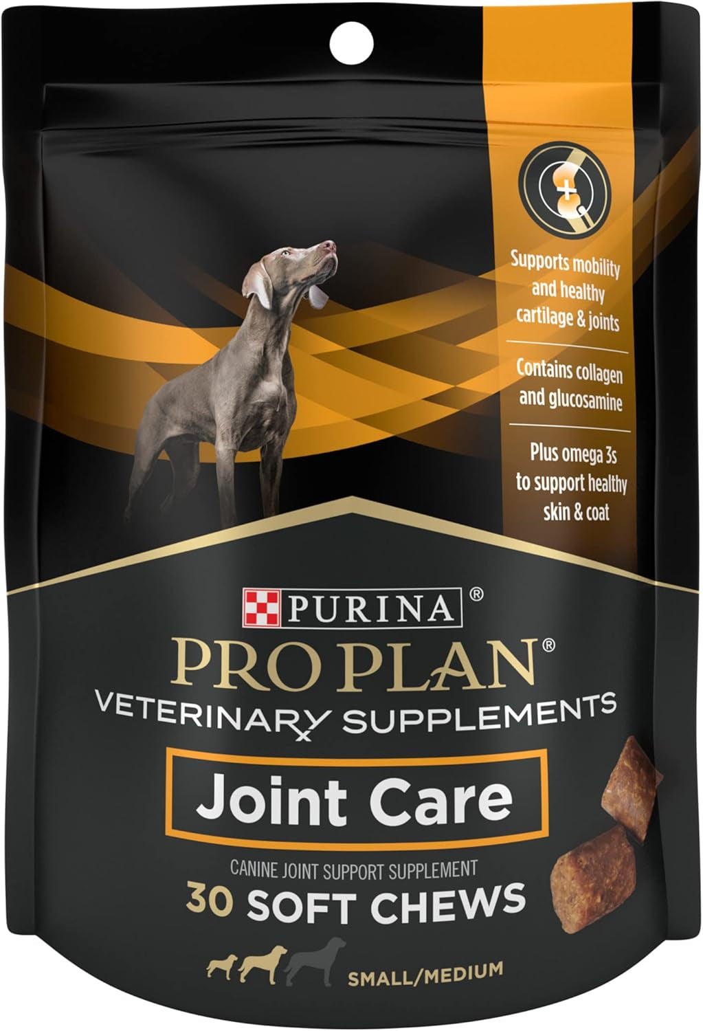 Joint Care Small Breed Dog Joint Supplement with Glucosamine Chondroitin Collagen and Hyaluronic Acid for Mobility Support, 30 Count