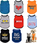 8 Pack Dog Clothes for Small Dogs Boy and Girl, Soft and Breathable Puppy Kitten Dog Shirts with Letters for Pet Dogs Cats,Dog T-Shirts Apparel Sleeveless Vests for Chihuahua Yorkies