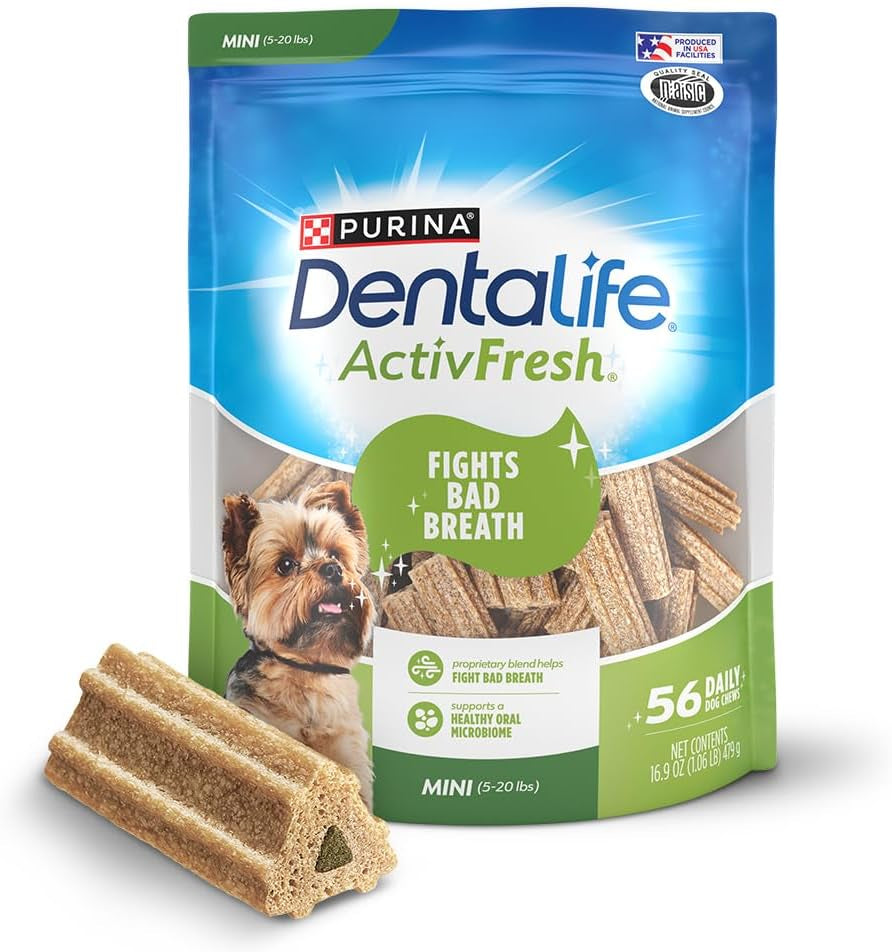 Activfresh Dog Chews for Mini and Small Dogs 5-20 Lbs., Dental Chews to Freshen Breath, Chicken Flavor, 16.9 Oz., 56 Chews - 56 Ct. Pouch