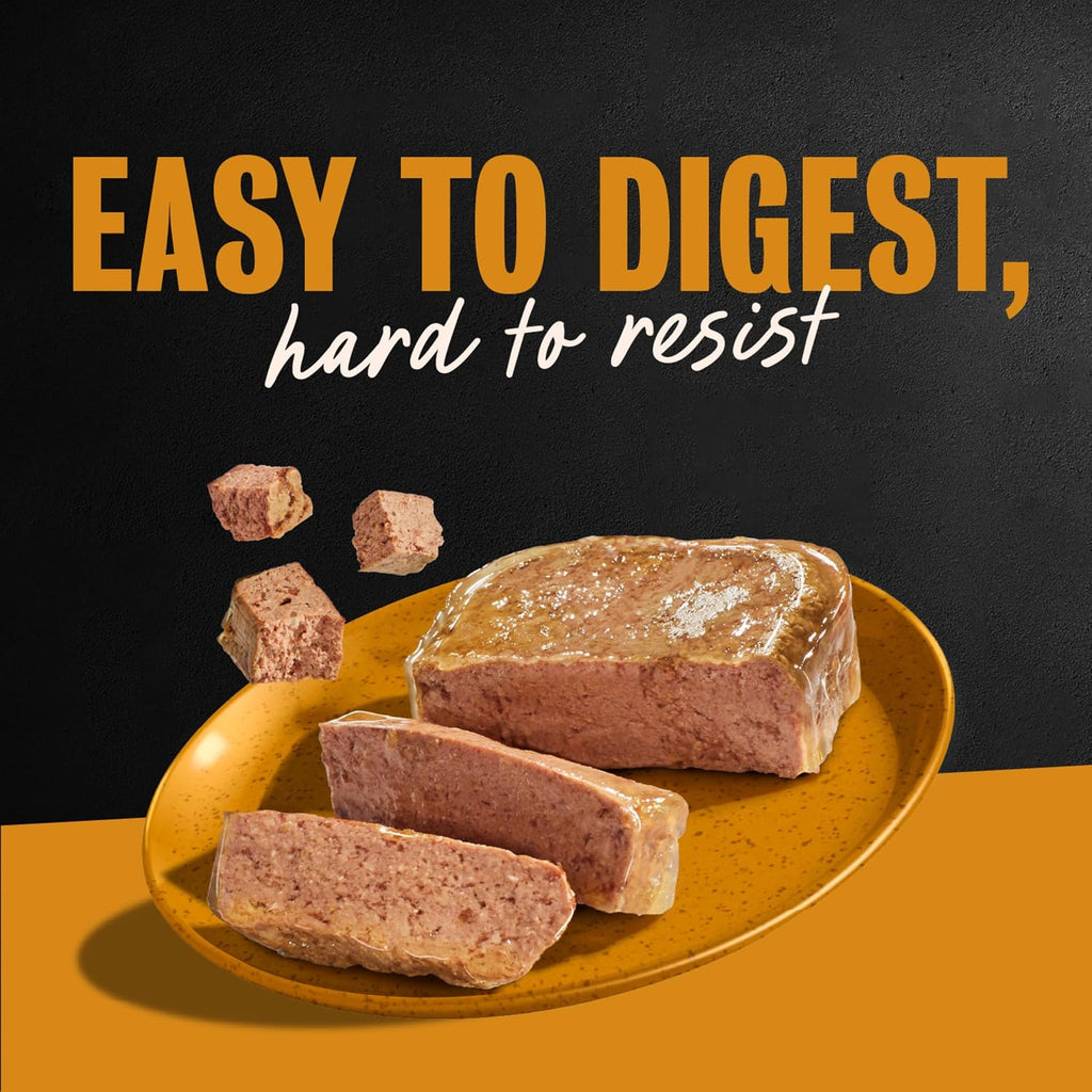 Classic Loaf in Sauce Wet Dog Food, Chicken & Veal, 3.5 Oz, 24 Count | Made in USA, Real Chicken #1 Ingredient, No Fillers/Added Sugar/Artificial Flavors, Use as Meal or Topper, Easy Peel Trays