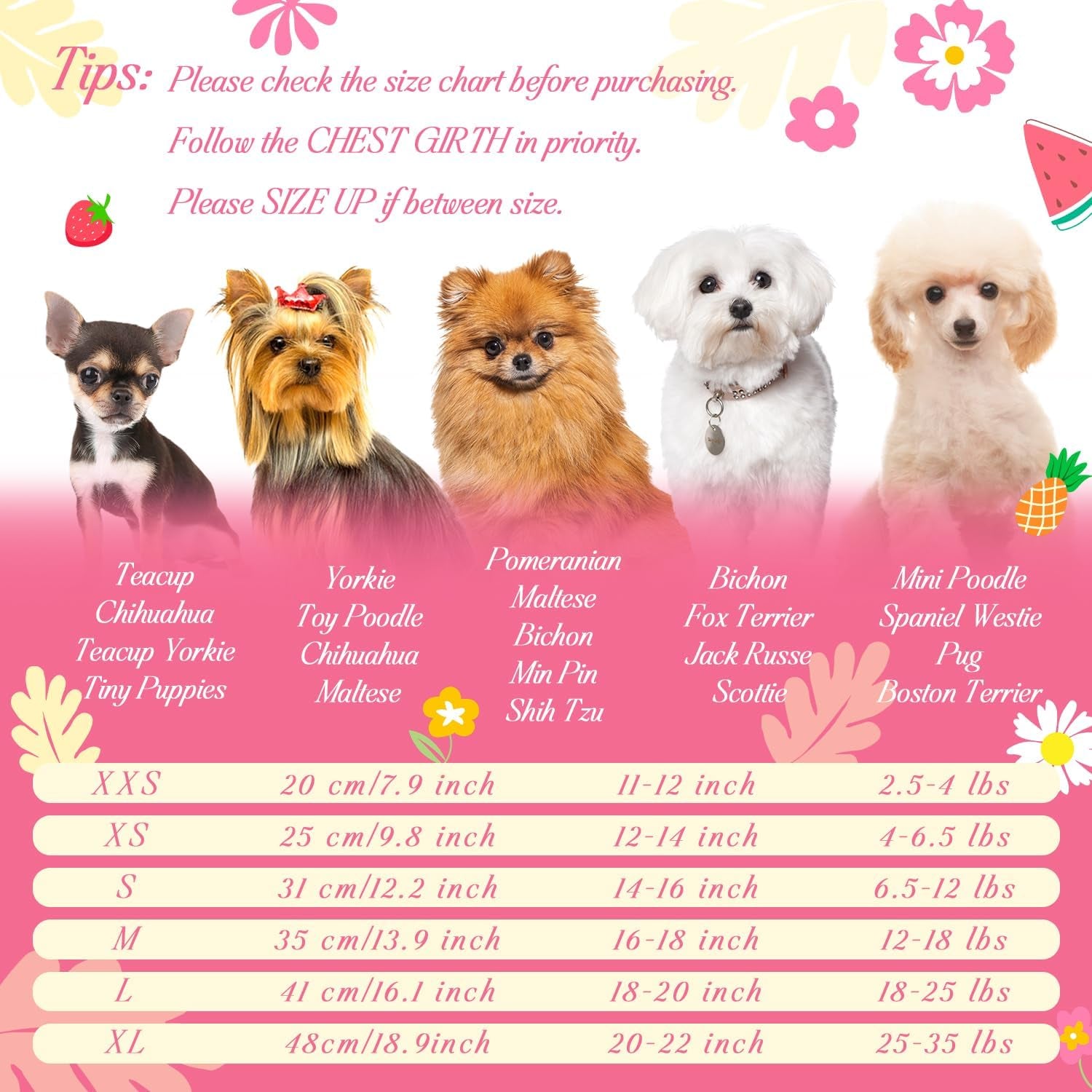 6 Pack Girl Dog Clothes Floral Summer Dog Dress Tropical Floral Princess Bowknot Pet Dresses for Small Dogs Girl Clothes Cute Outfits for Boys Girls Pets Cats Dogs