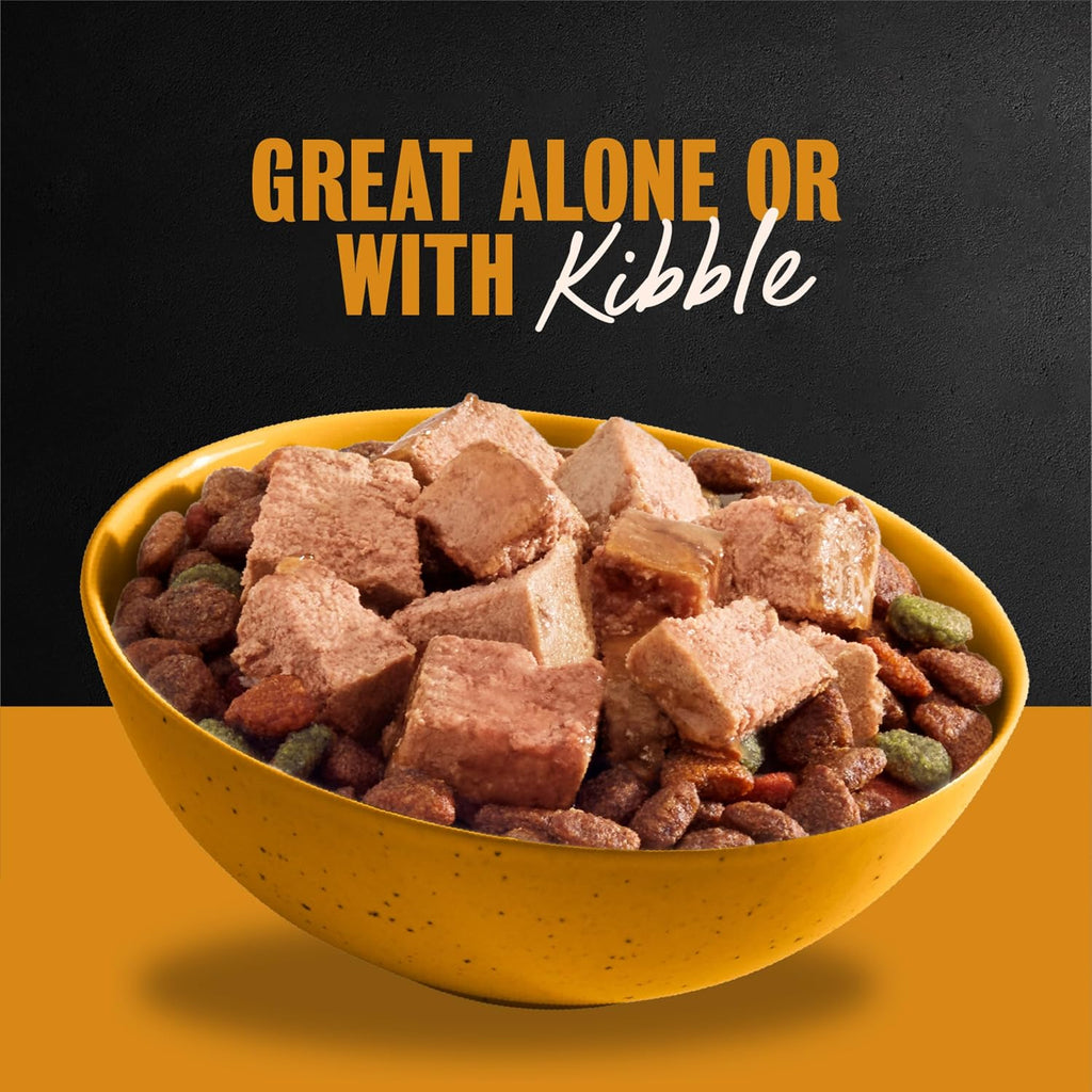 Classic Loaf in Sauce Wet Dog Food, Chicken & Veal, 3.5 Oz, 24 Count | Made in USA, Real Chicken #1 Ingredient, No Fillers/Added Sugar/Artificial Flavors, Use as Meal or Topper, Easy Peel Trays