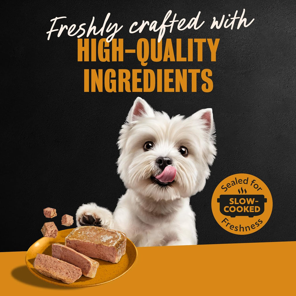 Classic Loaf in Sauce Wet Dog Food, Chicken & Veal, 3.5 Oz, 24 Count | Made in USA, Real Chicken #1 Ingredient, No Fillers/Added Sugar/Artificial Flavors, Use as Meal or Topper, Easy Peel Trays