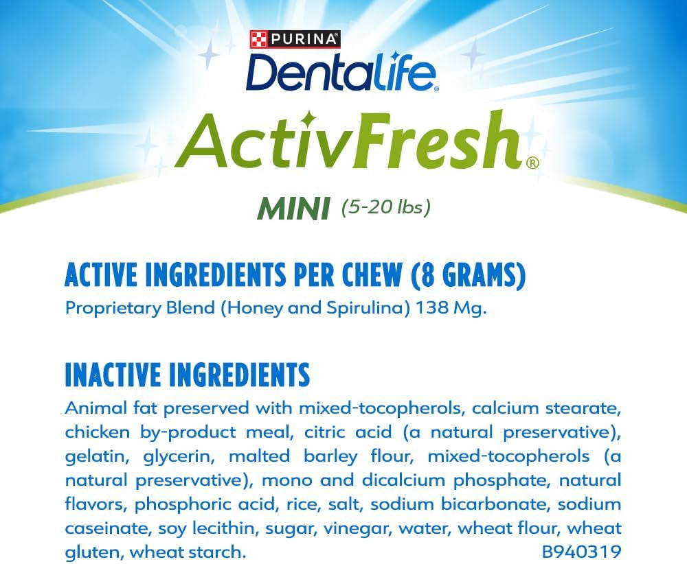 Activfresh Dog Chews for Mini and Small Dogs 5-20 Lbs., Dental Chews to Freshen Breath, Chicken Flavor, 16.9 Oz., 56 Chews - 56 Ct. Pouch