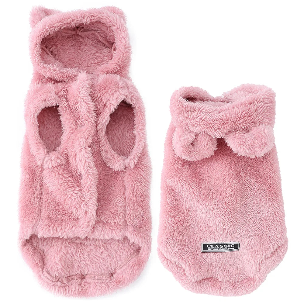 Fleece Warm Cat Costume for Winter Autumn Cute Soft Cats Clothes for Small Medium Dog Kitty Kitten Sweater Funny Pet Coat Sphynx