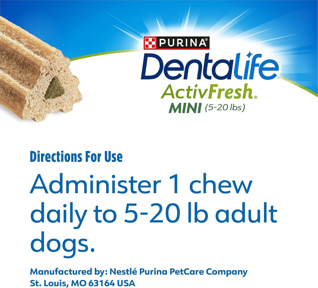 Activfresh Dog Chews for Mini and Small Dogs 5-20 Lbs., Dental Chews to Freshen Breath, Chicken Flavor, 16.9 Oz., 56 Chews - 56 Ct. Pouch