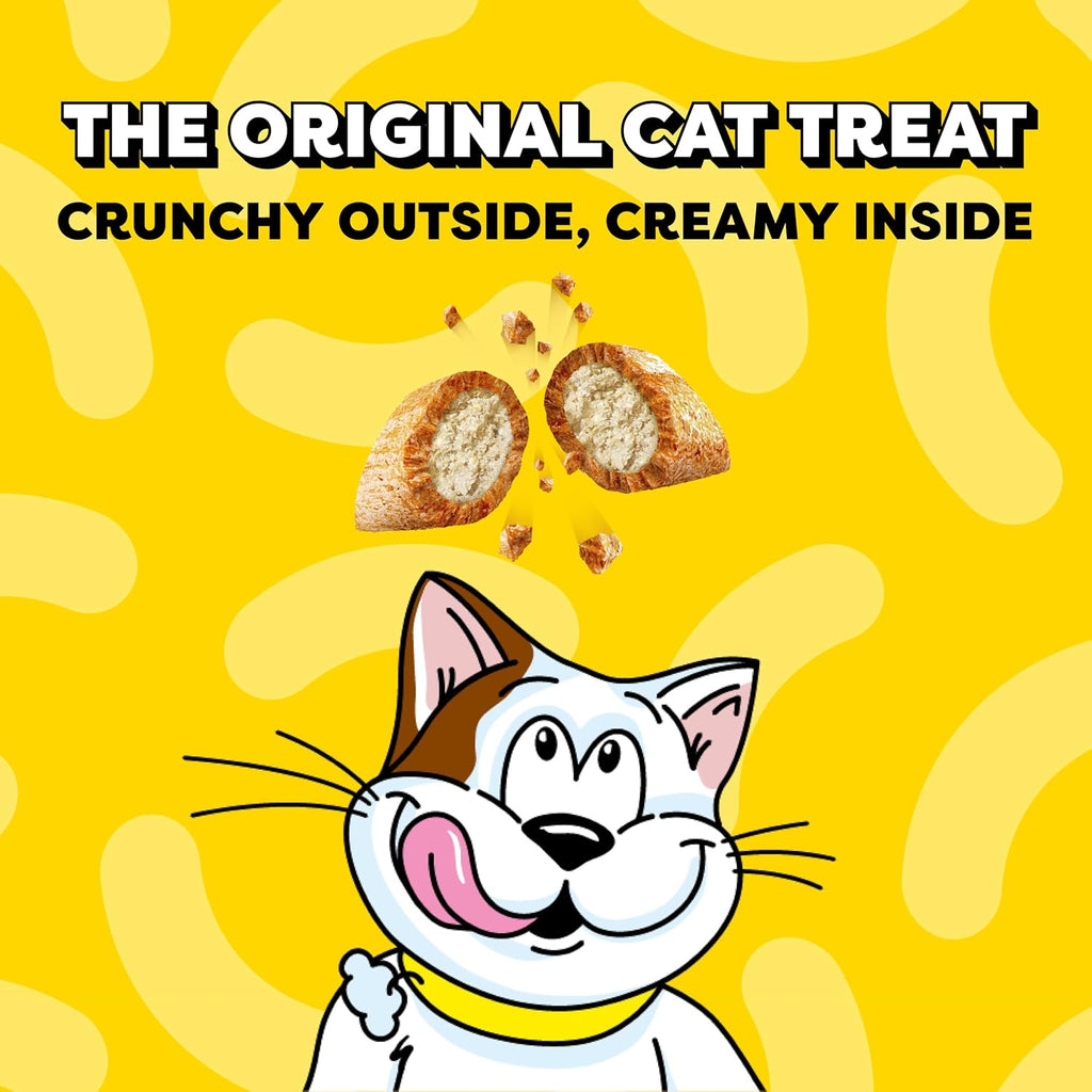Jumbo Stuff Crunchy & Soft Cat Treats, Tuna, 14 Oz | Crunchy Outside, Soft Inside, under 2 Calories per Treat, Resealable Stay-Fresh Tub, 100% Complete & Balanced