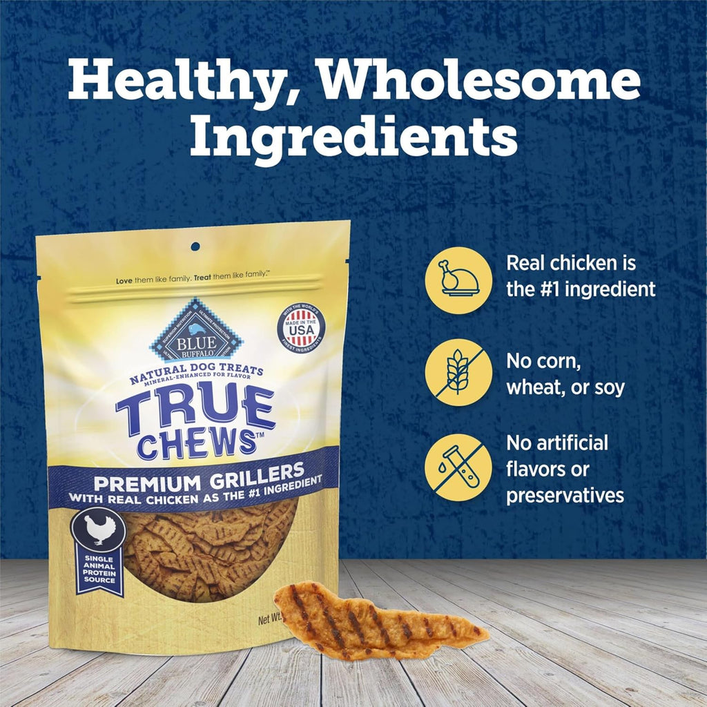 True Chews Premium Grillers Chicken Dog Treats, 12 Oz | Real Chicken First, Tender & Tasty, Made in the USA, No Artificial Preservatives
