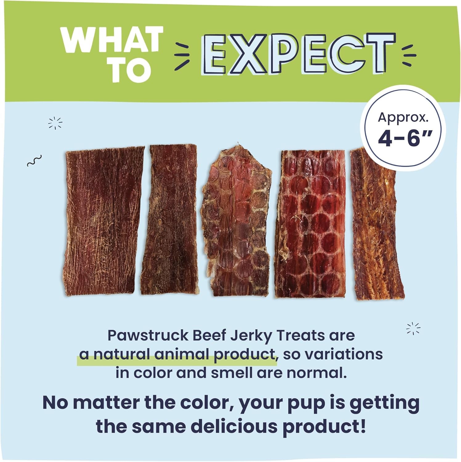 Premium Beef Jerky Dog Treat Chews, Medium 4"-6" Strips – Supports Hip & Joint Health, Rich in Glucosamine & Chondroitin, No Added Preservatives – 25 Count